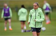 9 July 2024; Julie-Ann Russell during a Republic of Ireland women's training session at the FAI National Training Centre in Abbotstown, Dublin. Photo by Stephen McCarthy/Sportsfile