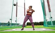 9 July 2024; Brooke Anderson of USA competing in the Cork96FM Women's Hammer Throw during the Cork City Sports at MTU Athletics Track in Cork. Photo by Tyler Miller/Sportsfile