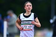 9 July 2024; Ula Sokolowska competing in the Karze Primary Girls 1 Mile final during the Cork City Sports at MTU Athletics Track in Cork. Photo by Tyler Miller/Sportsfile