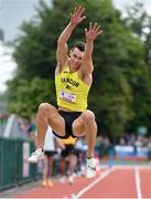 9 July 2024; Shane Howard of Ireland competing in the Aon men's Long Jump during the Cork City Sports at MTU Athletics Track in Cork. Photo by Tyler Miller/Sportsfile