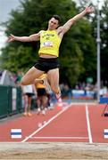 9 July 2024; Shane Howard of Ireland competing in the Aon men's Long Jump during the Cork City Sports at MTU Athletics Track in Cork. Photo by Tyler Miller/Sportsfile
