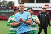 9 July 2024; Shamrock Rovers goalkeeper Leon Pohls after the UEFA Champions League First Qualifying Round First Leg match between Vikingur Reykjavik and Shamrock Rovers at Víkingsvöllur in Reykjavik, Iceland. Photo by Haflidi Breidfjord/Sportsfile