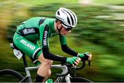 9 July 2024; Cal Tutty of Cycling Ireland team during stage one of the 2024 Junior Tour of Ireland at the Maghera stage in Clare. Photo by Stephen McMahon/Sportsfile