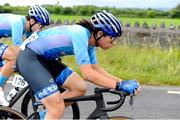 9 July 2024; Alejandro Che of Hot Tubes team during stage one of the 2024 Junior Tour of Ireland at the Maghera stage in Clare. Photo by Stephen McMahon/Sportsfile