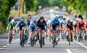 9 July 2024; Wiliam Gilbank of Lee Valley Youth CC team on his way to winning stage one of the 2024 Junior Tour of Ireland at the Maghera stage in Clare. Photo by Stephen McMahon/Sportsfile