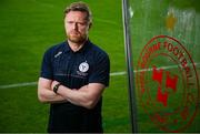 10 July 2024; Manager Damien Duff during a Shelbourne media conference at Tolka Park in Dublin. Photo by Seb Daly/Sportsfile