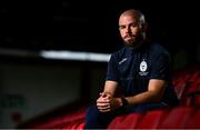 10 July 2024; Mark Colye sits for a portrait before a Shelbourne media conference at Tolka Park in Dublin. Photo by Seb Daly/Sportsfile