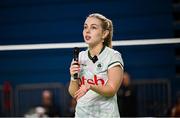 10 July 2024; Rachael Darragh during the Team Ireland Paris 2024 team training for Badminton at the National Indoor Arena on the Sport Ireland Campus in Dublin. Photo by David Fitzgerald/Sportsfile