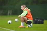 10 July 2024; Izzy Atkinson during a Republic of Ireland women's training session at the FAI National Training Centre in Abbotstown, Dublin. Photo by David Fitzgerald/Sportsfile