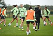 10 July 2024; Diane Caldwell during a Republic of Ireland women's training session at the FAI National Training Centre in Abbotstown, Dublin. Photo by David Fitzgerald/Sportsfile