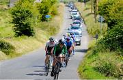 10 July 2024; Conor Murphy of Cycling Ireland team leads the breakaway during stage two of the 2024 Junior Tour of Ireland at the West Clare stage in Clare. Photo by Stephen McMahon/Sportsfile