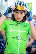 10 July 2024; Alejandro Che of Hot Tubes team at the start of stage two of the 2024 Junior Tour of Ireland at the West Clare stage in Clare. Photo by Stephen McMahon/Sportsfile