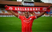 10 July 2024; Shelbourne FC new signing Rayhaan Tulloch stands for a portrait at Tolka Park in Dublin. Photo by Seb Daly/Sportsfile