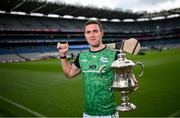 11 July 2024; Kerry hurler and current Poc Fada champion Fionán Mackessy pictured during the Poc Fada launch at Croke Park in Dublin. Photo by David Fitzgerald/Sportsfile