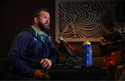11 July 2024; Head coach Andy Farrell speaks to the media during an Ireland rugby media conference at the Garden Court Hotel in Durban, South Africa. Photo by Brendan Moran/Sportsfile