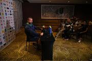 11 July 2024; Head coach Andy Farrell speaks to the media during an Ireland rugby media conference at the Garden Court Hotel in Durban, South Africa. Photo by Brendan Moran/Sportsfile