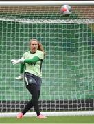 11 July 2024; Goalkeeper Grace Moloney during a Republic of Ireland women's training session at Carrow Road in Norwich, England. Photo by Stephen McCarthy/Sportsfile