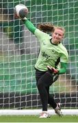 11 July 2024; Goalkeeper Courtney Brosnan during a Republic of Ireland women's training session at Carrow Road in Norwich, England. Photo by Stephen McCarthy/Sportsfile