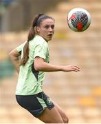 11 July 2024; Jess Ziu during a Republic of Ireland women's training session at Carrow Road in Norwich, England. Photo by Stephen McCarthy/Sportsfile