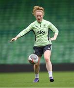 11 July 2024; Amber Barrett during a Republic of Ireland women's training session at Carrow Road in Norwich, England. Photo by Stephen McCarthy/Sportsfile