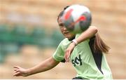 11 July 2024; Jess Ziu during a Republic of Ireland women's training session at Carrow Road in Norwich, England. Photo by Stephen McCarthy/Sportsfile