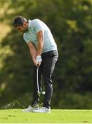 11 July 2024; Former Dublin footballer Bernard Brogan plays his second shot on the 14th fairway during the All Ireland preview and golf day event in aid of the Friends of the Coombe Fundraiser at the K Club in Kildare. Photo by Matt Browne/Sportsfile
