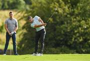 11 July 2024; Former Dublin footballer Bernard Brogan plays his second shot on the 14th fairway during the All Ireland preview and golf day event in aid of the Friends of the Coombe Fundraiser at the K Club in Kildare. Photo by Matt Browne/Sportsfile