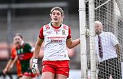 7 July 2024; Mayo goalkeeper Laura Brennan during the TG4 All-Ireland Ladies Football Senior Championship quarter-final match between Armagh and Mayo at the BOX-IT Athletic Grounds in Armagh. Photo by Piaras Ó Mídheach/Sportsfile