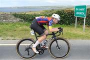 12 July 2024; Rhys Burrell of South Africa on Track team during stage four of the 2024 Junior Tour of Ireland at the Cliffs of Moher stage in Clare. Photo by Stephen McMahon/Sportsfile