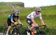 12 July 2024; Antoine Berganon of Ignite Canada leads during stage four of the 2024 Junior Tour of Ireland at the Cliffs of Moher stage in Clare. Photo by Stephen McMahon/Sportsfile
