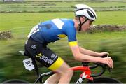 12 July 2024; Killian O’Brien of Cycling Leinster team during stage four of the 2024 Junior Tour of Ireland at the Cliffs of Moher stage in Clare. Photo by Stephen McMahon/Sportsfile
