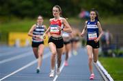 12 July 2024; Gemma Galvin of Ennis Track AC, Clare, on her way to winning the The Jerry Kiernan Foundation Junior Women's Mile during the Morton Games at Morton Stadium in Dublin. Photo by Sam Barnes/Sportsfile