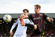 12 July 2024; Dayle Rooney of Bohemians in action against Stephen Mallon of Sligo Rovers during the SSE Airtricity Men's Premier Division match between Bohemians and Sligo Rovers at Dalymount Park in Dublin. Photo by Seb Daly/Sportsfile