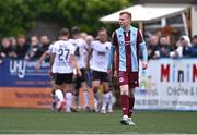 12 July 2024; Shane Farrell of Drogheda United reacts after his side conceded their third goal during the SSE Airtricity Men's Premier Division match between Dundalk and Drogheda United at Oriel Park in Dundalk, Louth. Photo by Ben McShane/Sportsfile