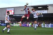 12 July 2024; Ryan Brennan of Drogheda United in action against Sean Keogh of Dundalk during the SSE Airtricity Men's Premier Division match between Dundalk and Drogheda United at Oriel Park in Dundalk, Louth. Photo by Ben McShane/Sportsfile