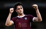 12 July 2024; Galway United goalscorer Patrick Hickey celebrates after his side's victory in the SSE Airtricity Men's Premier Division match between Galway United and Waterford at Eamonn Deacy Park in Galway. Photo by Piaras Ó Mídheach/Sportsfile
