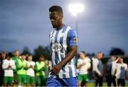 12 July 2024; Noe Baba of Finn Harps after his side's defeat in the SSE Airtricity Men's First Division match between Cork City and Finn Harps at Turner's Cross in Cork. Photo by Michael P Ryan/Sportsfile
