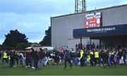 12 July 2024; Scenes at full-time as Dundalk and Drogheda United supporters fight after the SSE Airtricity Men's Premier Division match between Dundalk and Drogheda United at Oriel Park in Dundalk, Louth. Photo by Ben McShane/Sportsfile