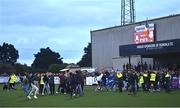 12 July 2024; Scenes at full-time as Dundalk and Drogheda United supporters fight after the SSE Airtricity Men's Premier Division match between Dundalk and Drogheda United at Oriel Park in Dundalk, Louth. Photo by Ben McShane/Sportsfile