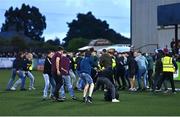 12 July 2024; Scenes at full-time as Dundalk and Drogheda United supporters fight after the SSE Airtricity Men's Premier Division match between Dundalk and Drogheda United at Oriel Park in Dundalk, Louth. Photo by Ben McShane/Sportsfile