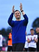 12 July 2024; Dundalk manager Jon Daly celebrates after the SSE Airtricity Men's Premier Division match between Dundalk and Drogheda United at Oriel Park in Dundalk, Louth. Photo by Ben McShane/Sportsfile