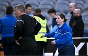 12 July 2024; Niamh Leonard, Drogheda United board member, after the SSE Airtricity Men's Premier Division match between Dundalk and Drogheda United at Oriel Park in Dundalk, Louth. Photo by Ben McShane/Sportsfile