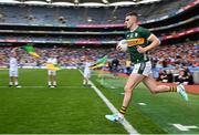 13 July 2024; Sean O'Shea of Kerry runs out before the GAA Football All-Ireland Senior Championship semi-final match between Armagh and Kerry at Croke Park in Dublin. Photo by Seb Daly/Sportsfile