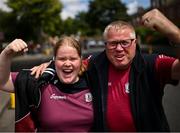 14 July 2024; David and Grace Burke from Corofin before the GAA Football All-Ireland Senior Championship semi-final match between Donegal and Galway at Croke Park in Dublin. Photo by David Fitzgerald/Sportsfile