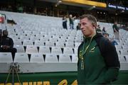 13 July 2024; South Africa defence coach Jerry Flannery arrives before the second test between South Africa and Ireland at Kings Park in Durban, South Africa. Photo by Brendan Moran/Sportsfile