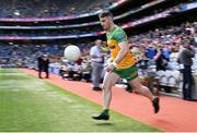 14 July 2024; Donegal captain Patrick McBrearty leads his side out before the GAA Football All-Ireland Senior Championship semi-final match between Donegal and Galway at Croke Park in Dublin. Photo by Seb Daly/Sportsfile