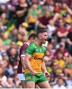 14 July 2024; Patrick McBrearty of Donegal celebrates a score during the GAA Football All-Ireland Senior Championship semi-final match between Donegal and Galway at Croke Park in Dublin. Photo by David Fitzgerald/Sportsfile