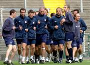 10 August 2004; Shelbourne players during a training session ahead of tomorrow's UEFA Champions League 3rd Round First Leg Qualifier against Deportivo La Coruna. Lansdowne Road, Dublin. Picture credit; David Maher / SPORTSFILE