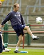 10 August 2004; Thomas Morgan, Shelbourne, practices his ball control during a training session ahead of tomorrow's UEFA Champions League 3rd Round First Leg Qualifier against Deportivo La Coruna. Lansdowne Road, Dublin. Picture credit; Pat Murphy / SPORTSFILE