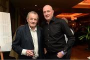 21 September 2013; Former Dublin footballer Jimmy Keaveney, left, with former former Dublin player and manager Pat Gilroy in attendance at the inaugural GPA Former Players Network event. Hilton DoubleTree, Ballsbridge, Dublin. Photo by Sportsfile